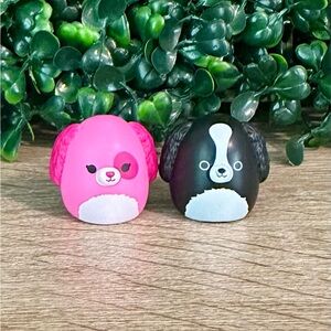 Squish-a-longs by Squishmallows Pink & Black Dog Bundle